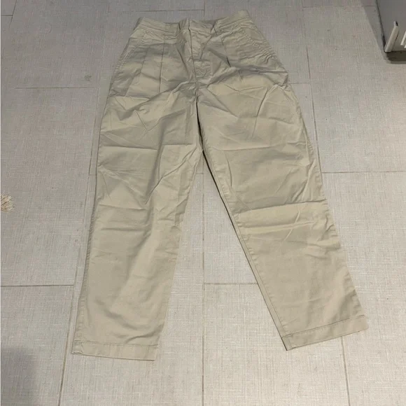 GAP Women's Khaki Elastic Waist Pleated Trousers - size 8 - Picture 2 of 14